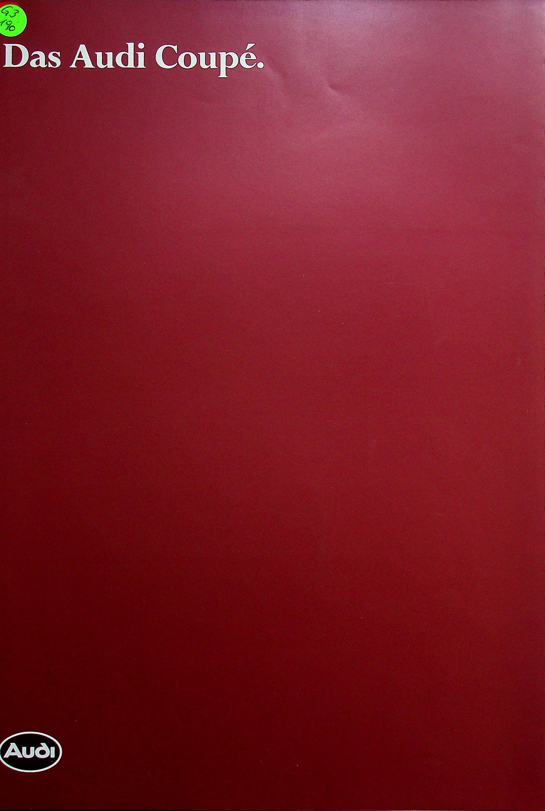 Audi Coupe Prospekt 08/1980