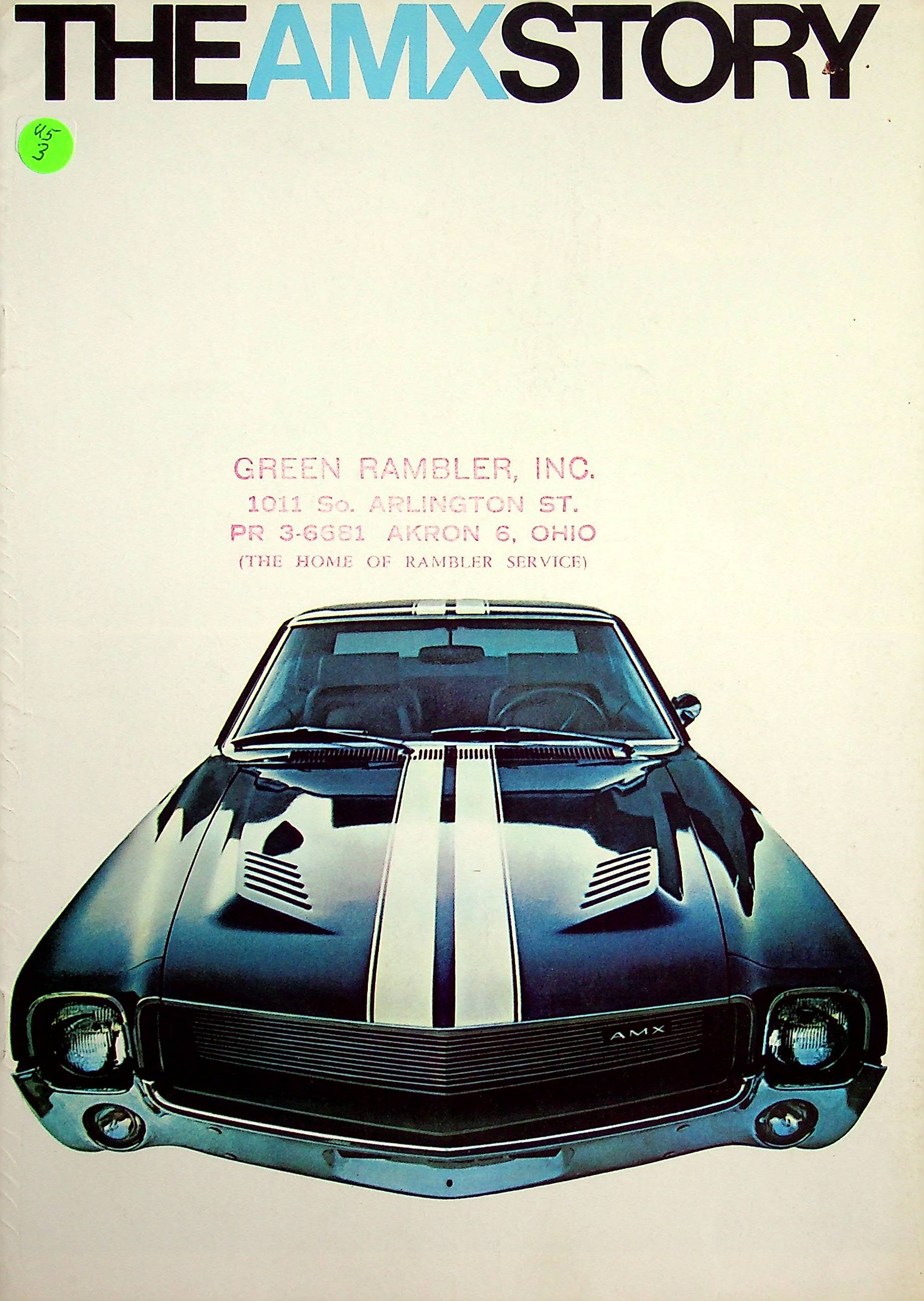 AMC AMX - USA - Prospekt 1968