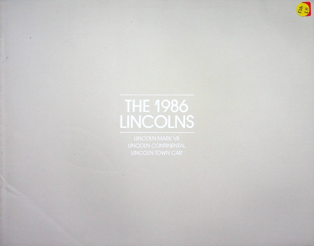 Lincoln Continental Town Car - USA - Prospekt 1986
