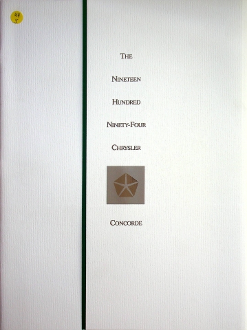 Chrysler Concorde - USA - Prospekt 1994