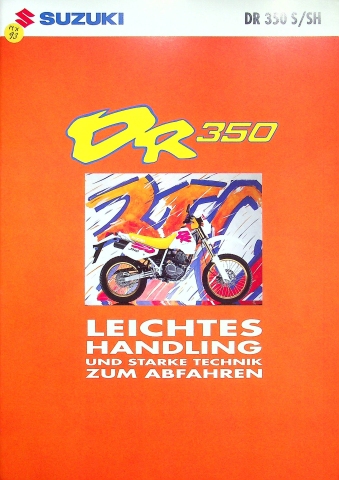 Suzuki DR 350 S SH Prospekt 11/1992