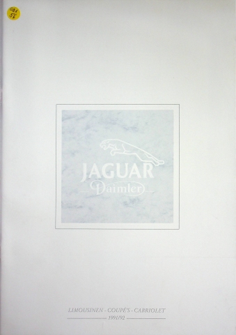 Jaguar XJ 6 12 XJS Coupe Cabrio Prospekt 1991