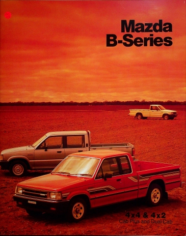 Mazda B 2000 2200 2600 4x2 4x4 - Australien - Prospekt 07/1987