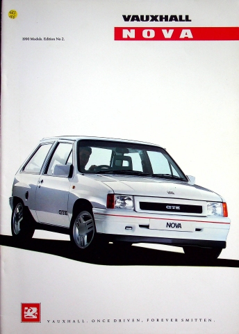 Vauxhall Nova + GTE Opel Corsa A Prospekt 03/1990