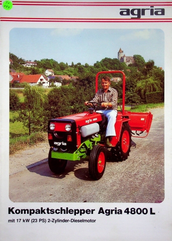 Agria Schlepper 4800 L Prospekt 10/1982