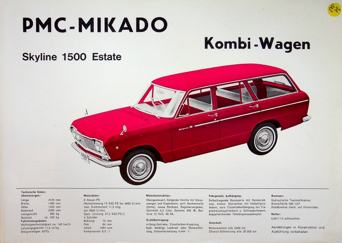 PMC Mikado Skyline 1500 Kombi Prospekt 196?