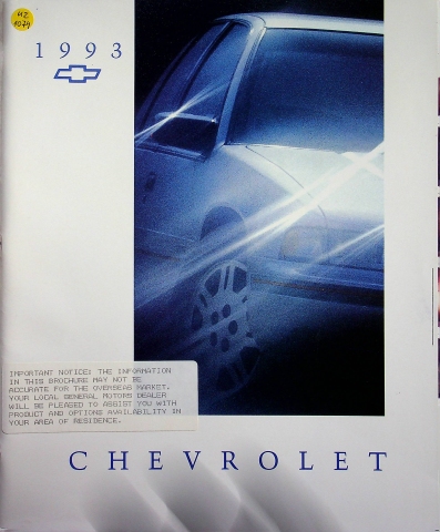 Chevrolet Corsica Lumina Cavalier - USA - Prospekt 1993