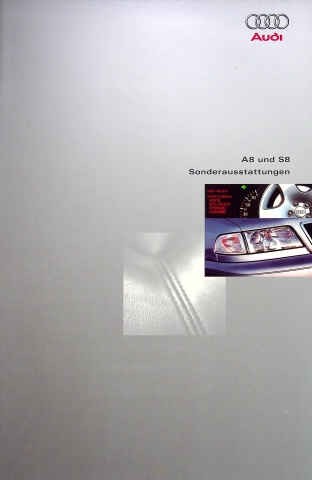 Audi A8 + S8 - Sonderausstattungen - Prospekt 07/1996