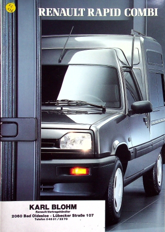 Renault Rapid Combi Prospekt 03/1992