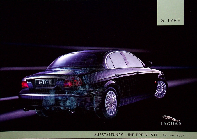 Jaguar S-Type - Preisliste & Extras - Prospekt 01/2004