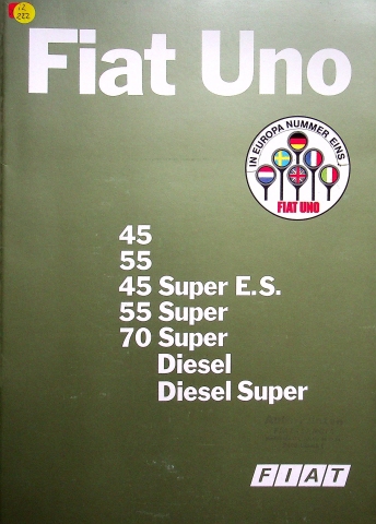 Fiat Uno Prospekt 03/1984