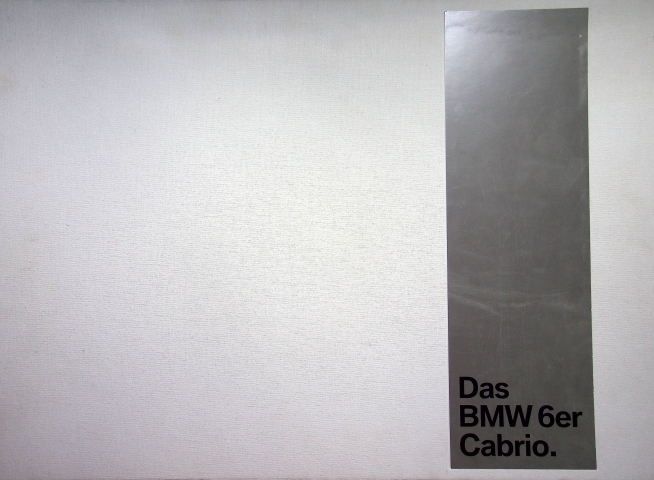 BMW 6er Cabrio - Übergröße - Prospekt Mappe 200?