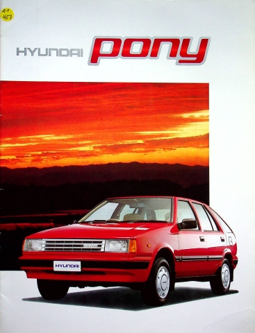 Hyundai Pony - UK - Prospekt 199?