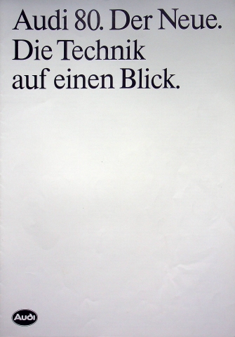 Audi 80 - technische Daten - Prospekt 01/1987