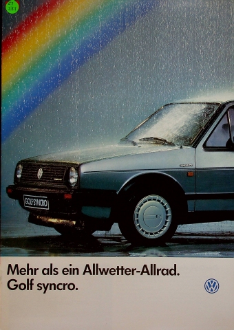 VW Golf II syncro Prospekt 03/1986