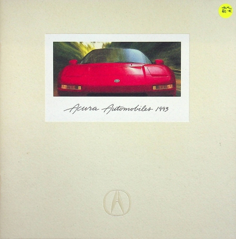 Acura NSX Legend Vigor Integra - USA - Prospekt 1993