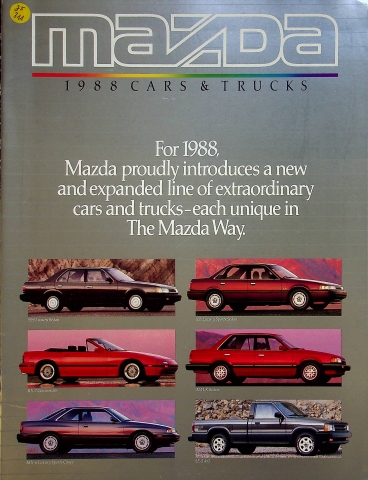 Mazda MX-6 Coupe RX-7 Cabrio 323 - USA - Prospekt 1988